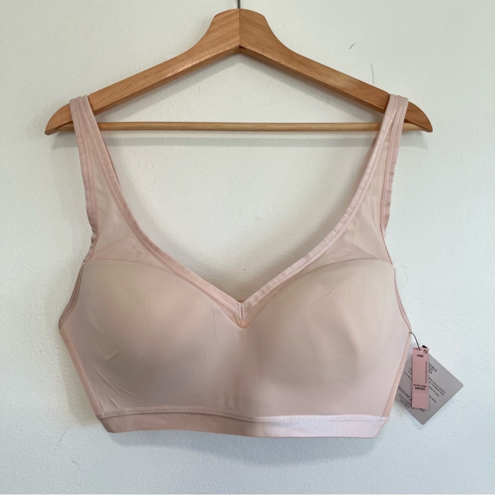 NWT Victoria’s Secret Incredible Spirts Bra Blush Pink Convertible Traps 36DDD